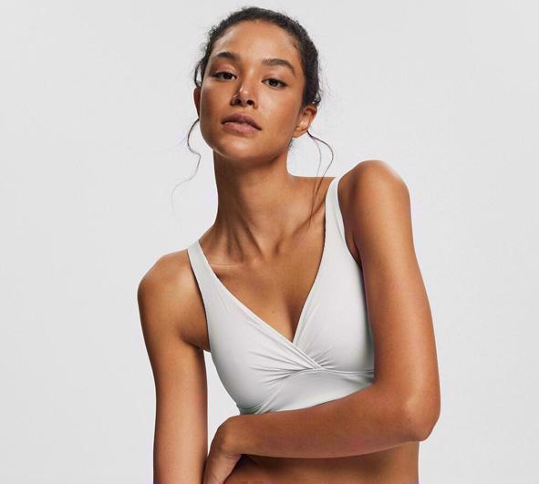 Esprit Cooling Micro Rib Bralette Offwhite