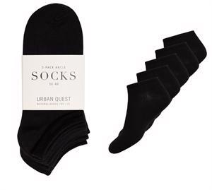 Urban Quest Bambus 5-Pack Sneaker Socks Sort