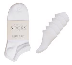 Urban Quest Bambus 5-Pack Sneaker Socks Hvid