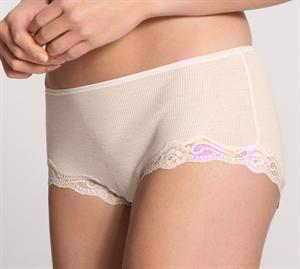 Calida Uld & Silke Richesse Lace Panty Ivory - Bæredygtig
