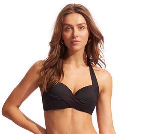 Seafolly Collective Halterneck Bikinitop Foret m/ Udt. Push Sort - Recycled
