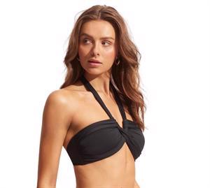 Seafolly Collective Bikini Bandeau Foret Sort - Recycled