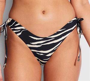  Seafolly Skin Deep Loop Tie Side Bikini Pant Black Zebra