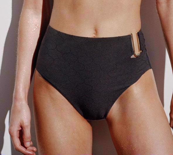 Havslug dør spejl tælle Sorte Glow Bikini Trusser - Højtaljede fra Chantelle
