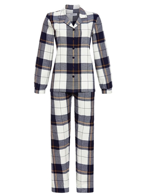 Ringella Flannel Pyjamas Marine & Hvid Tern